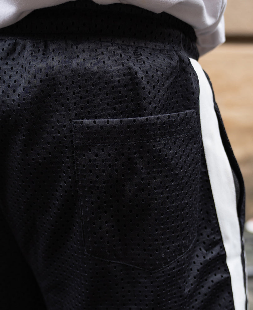 Black Mesh Shorts