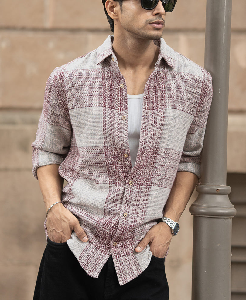 Multicolour Structured Checked Shirt
