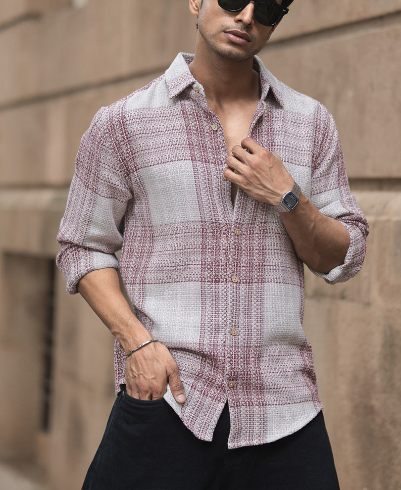 Multicolour Structured Checked Shirt