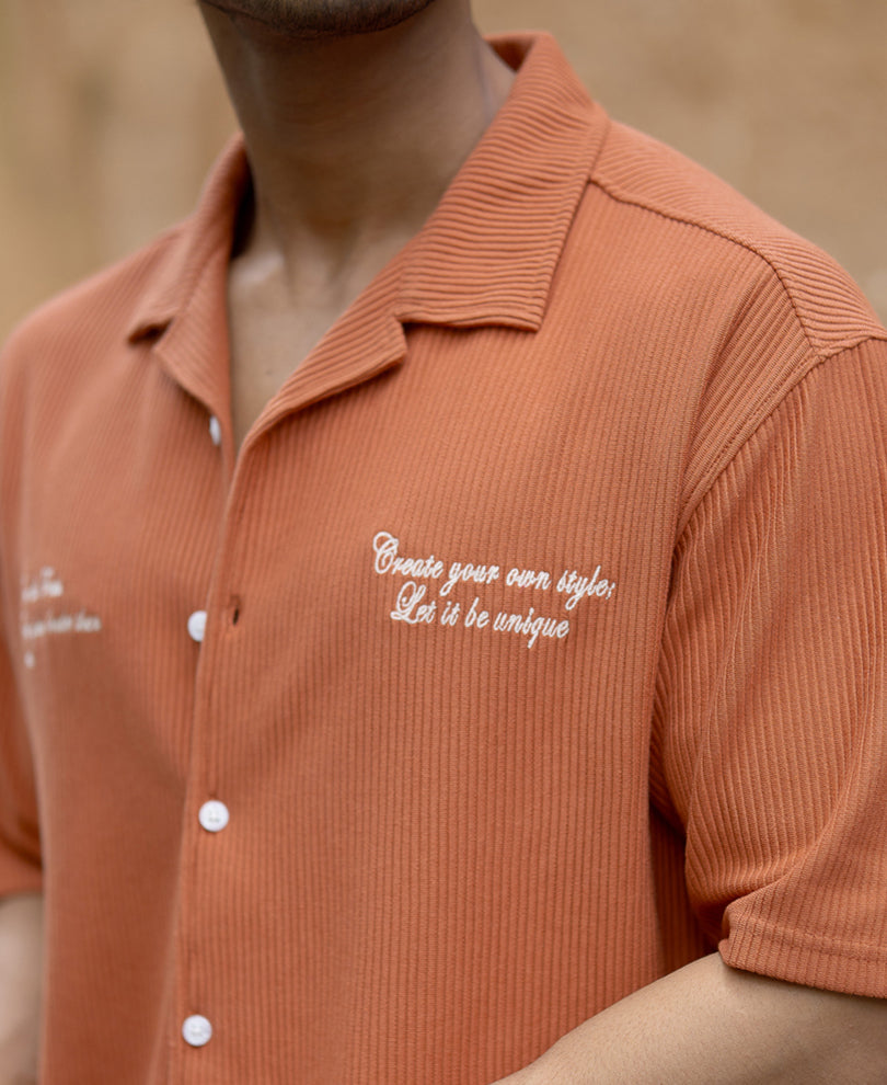 Russet Embroidered Shirt