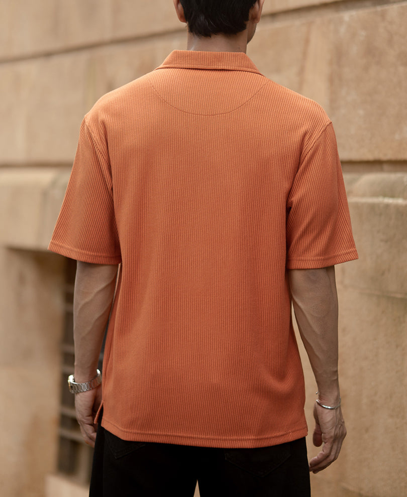 Russet Embroidered Shirt