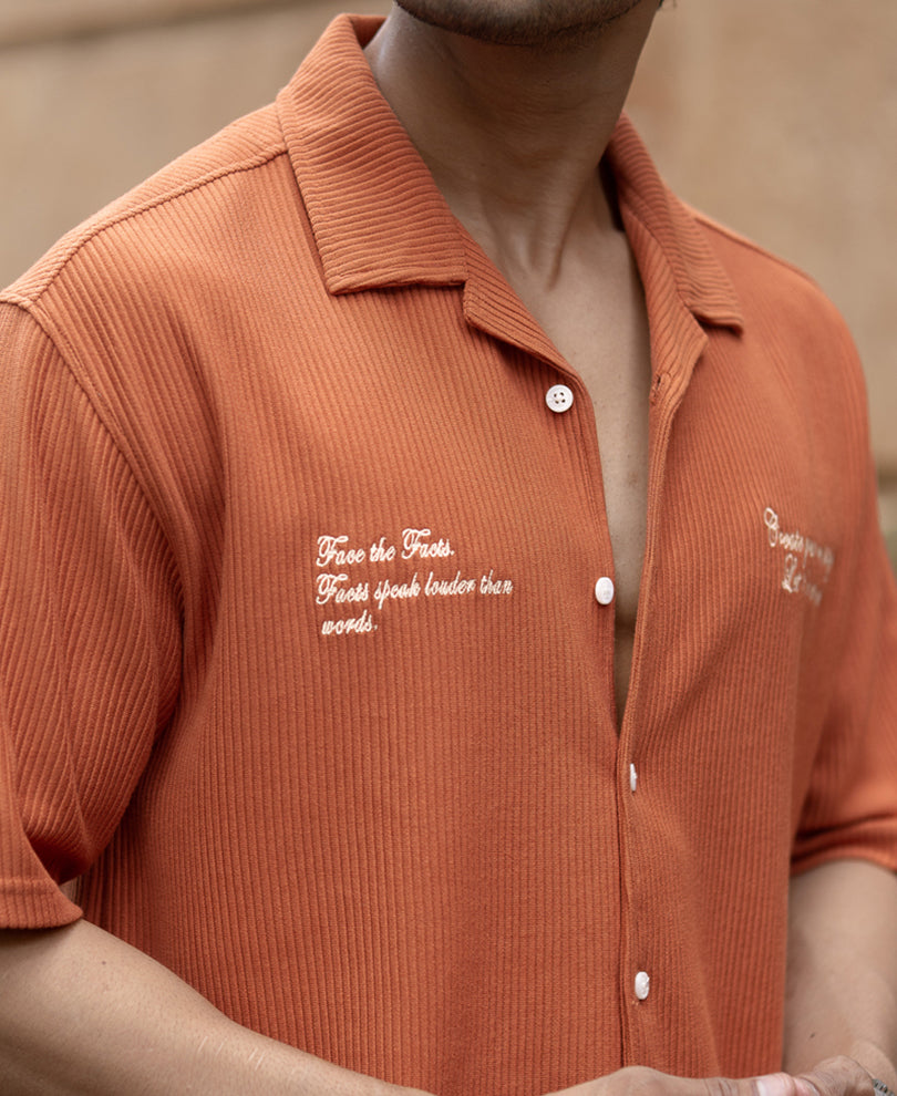 Russet Embroidered Shirt