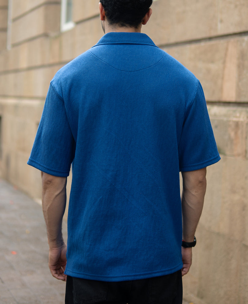 Royal Blue Embroidered Shirt