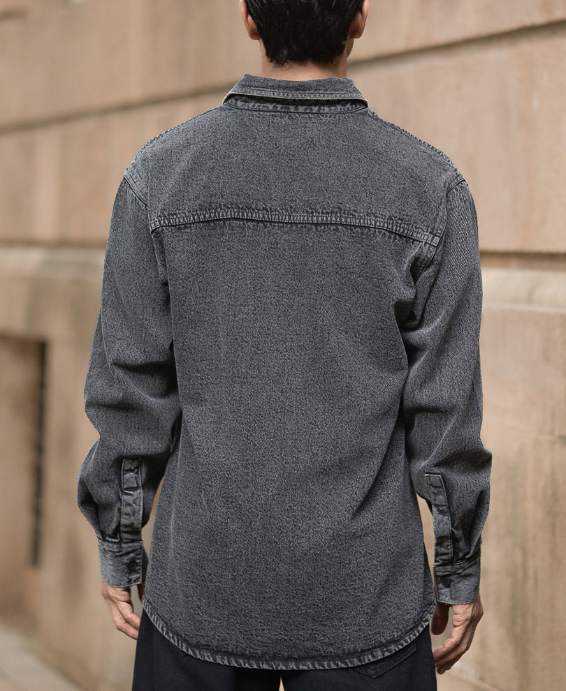 Charcoal Washed Denim Overshirt