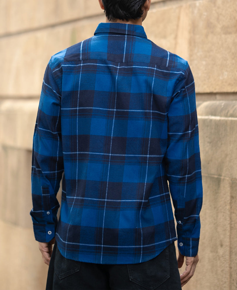 Blue Checked Button Down Shirt