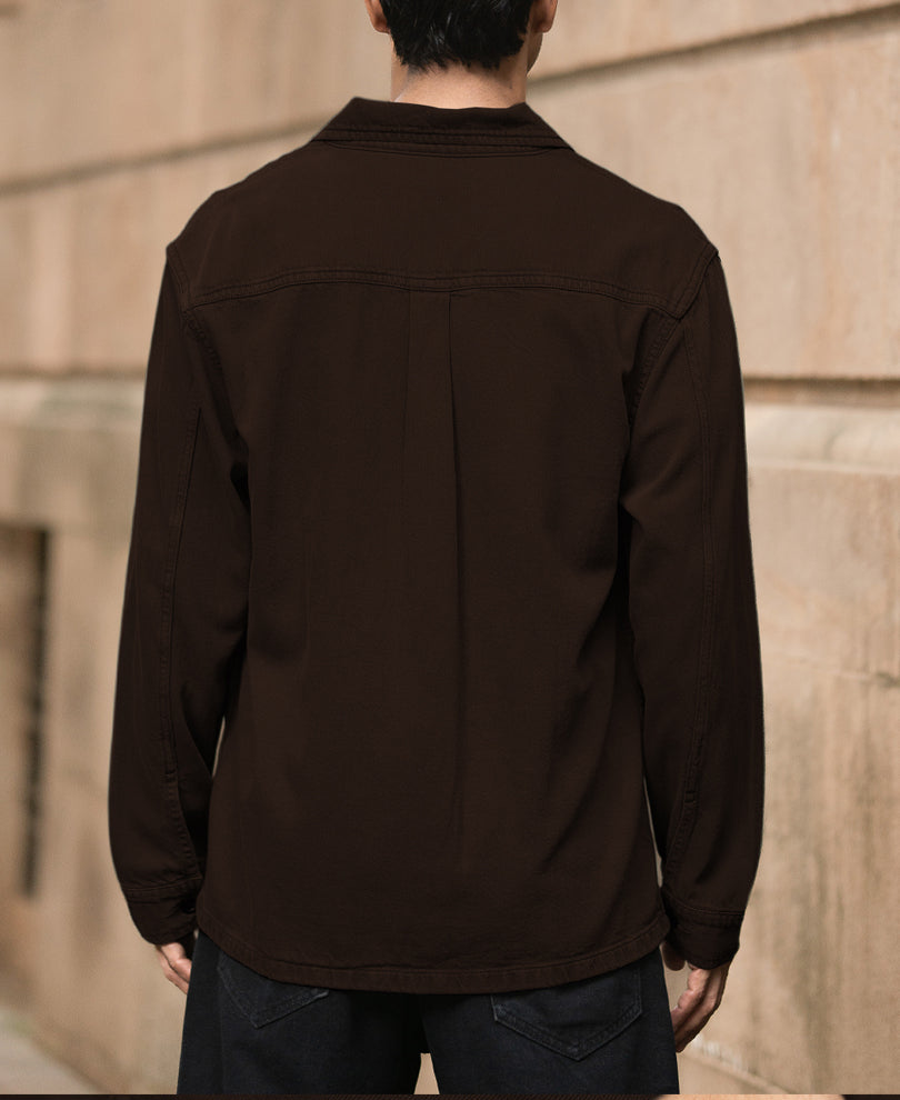Dark Brown Denim Overshirt