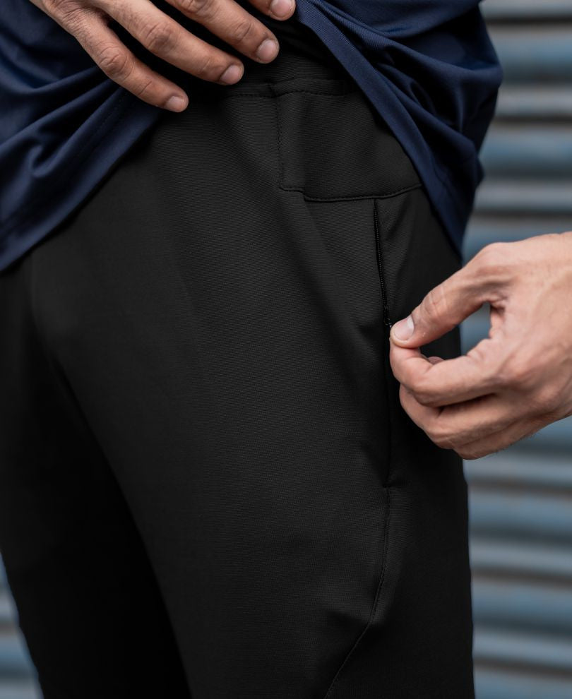 Black With Ankle Zip Dri-Fit Track Pant
