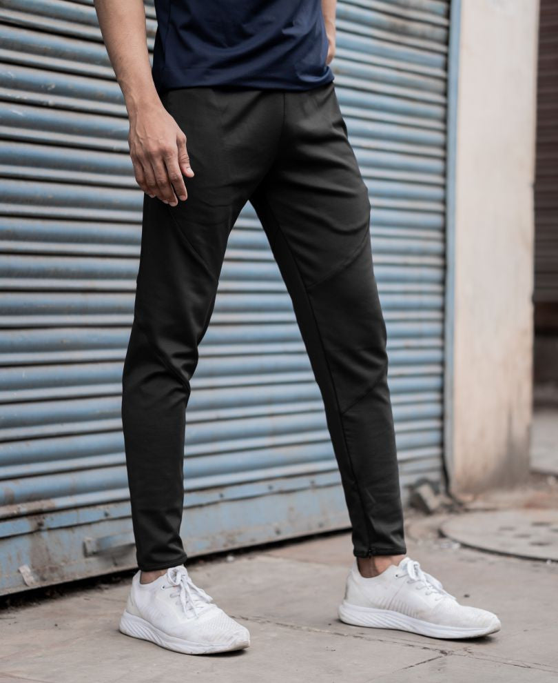 Black With Ankle Zip Dri-Fit Track Pant