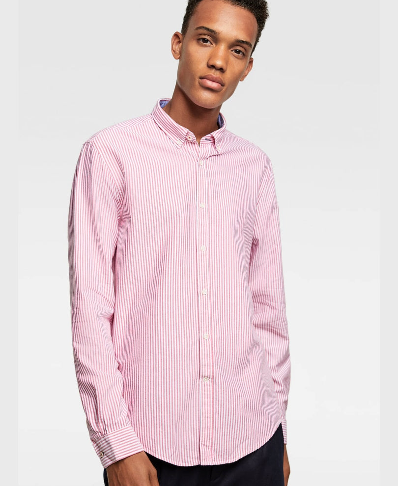 Pink Vertical Stripes Shirt