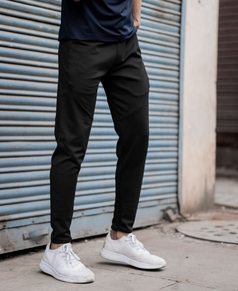 Black With Ankle Zip Dri-Fit Track Pant