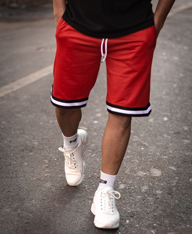 Urban Red Stripes Shorts