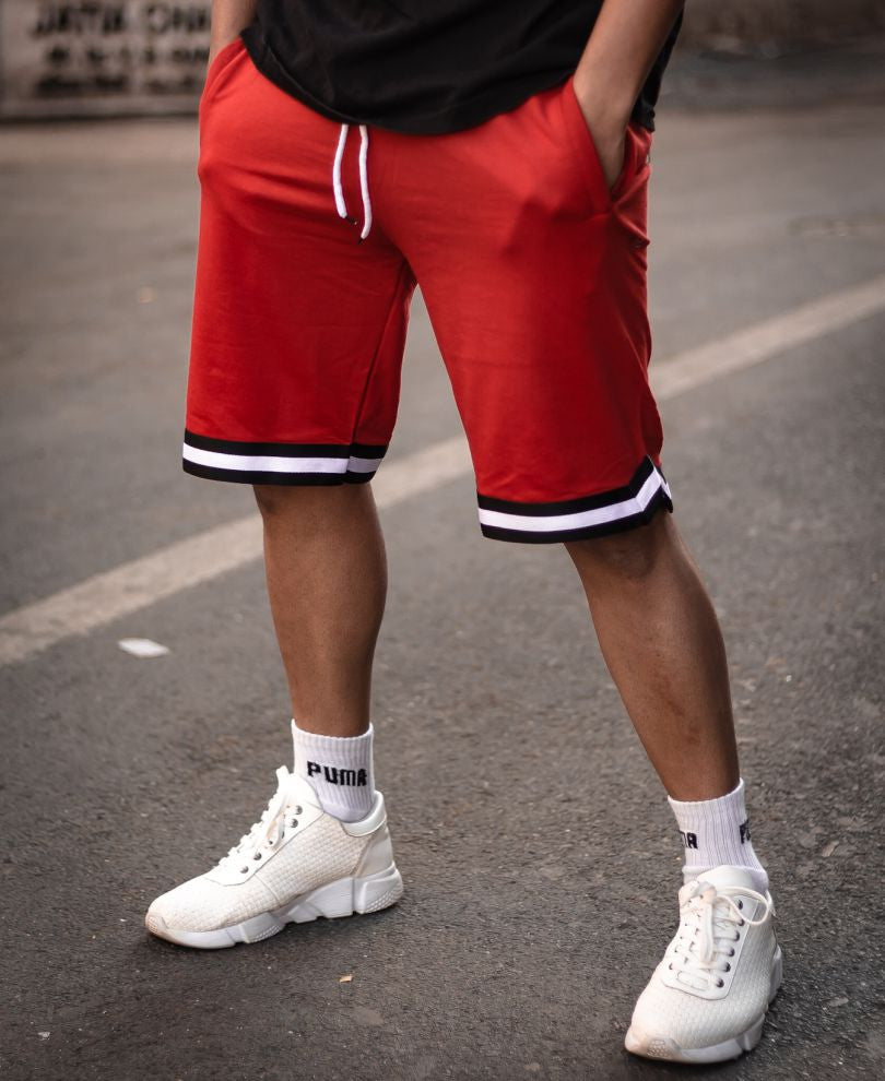 Urban Red Stripes Shorts