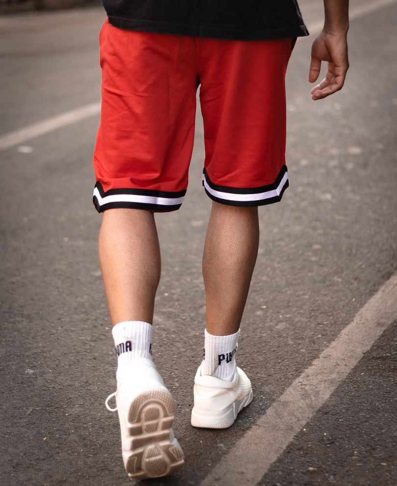 Urban Red Stripes Shorts
