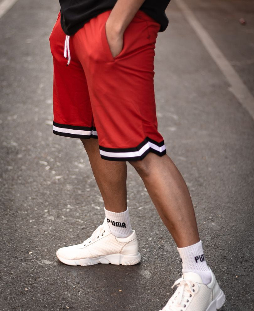 Urban Red Stripes Shorts