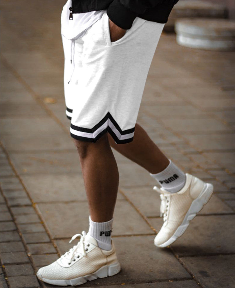 Urban White Stripes Shorts