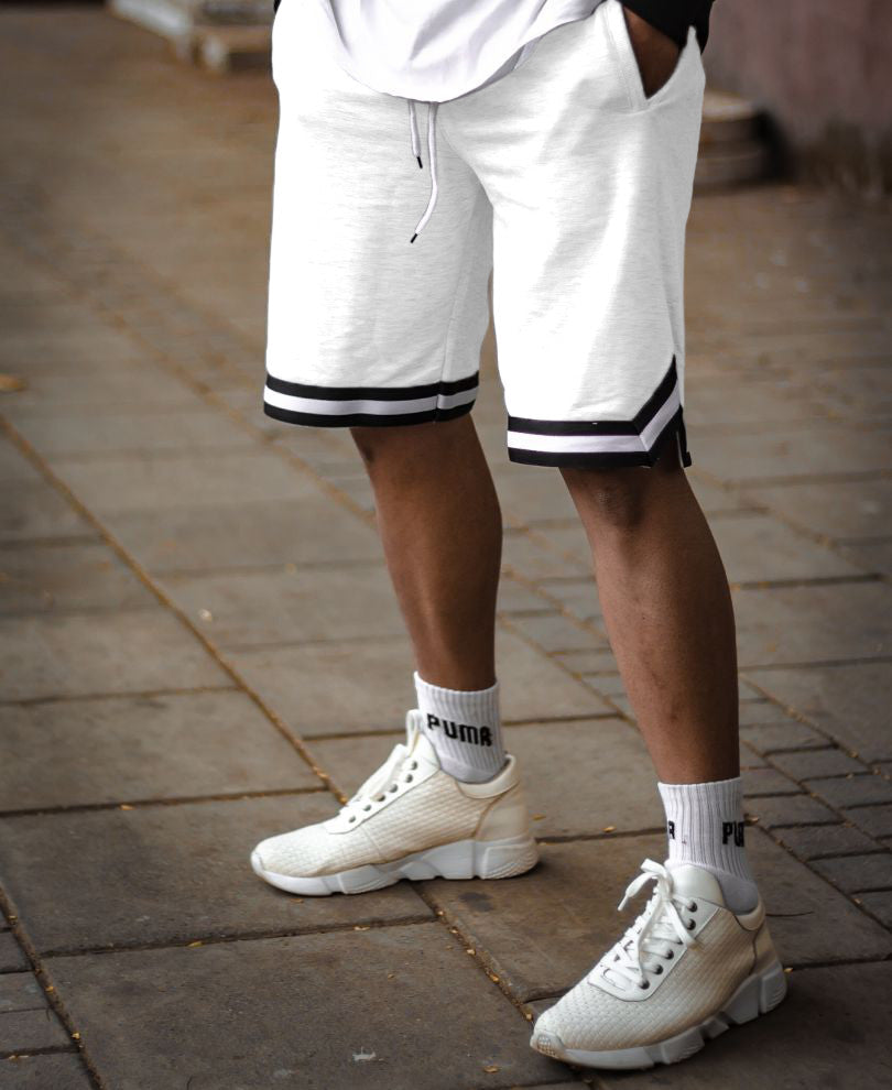 Urban White Stripes Shorts