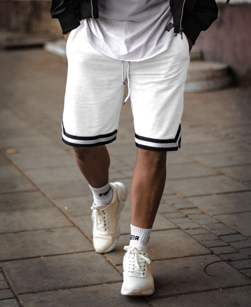 Urban White Stripes Shorts