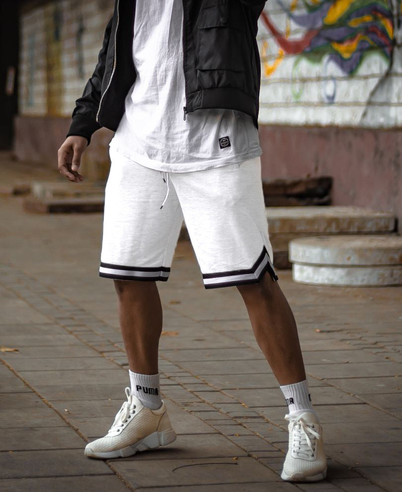 Urban White Stripes Shorts