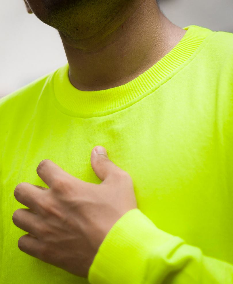 Neon Green Full Sleeves T Shirt