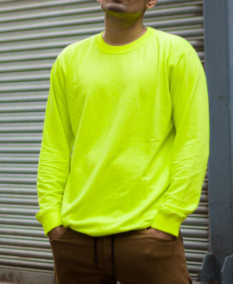 Neon Green Full Sleeves T Shirt