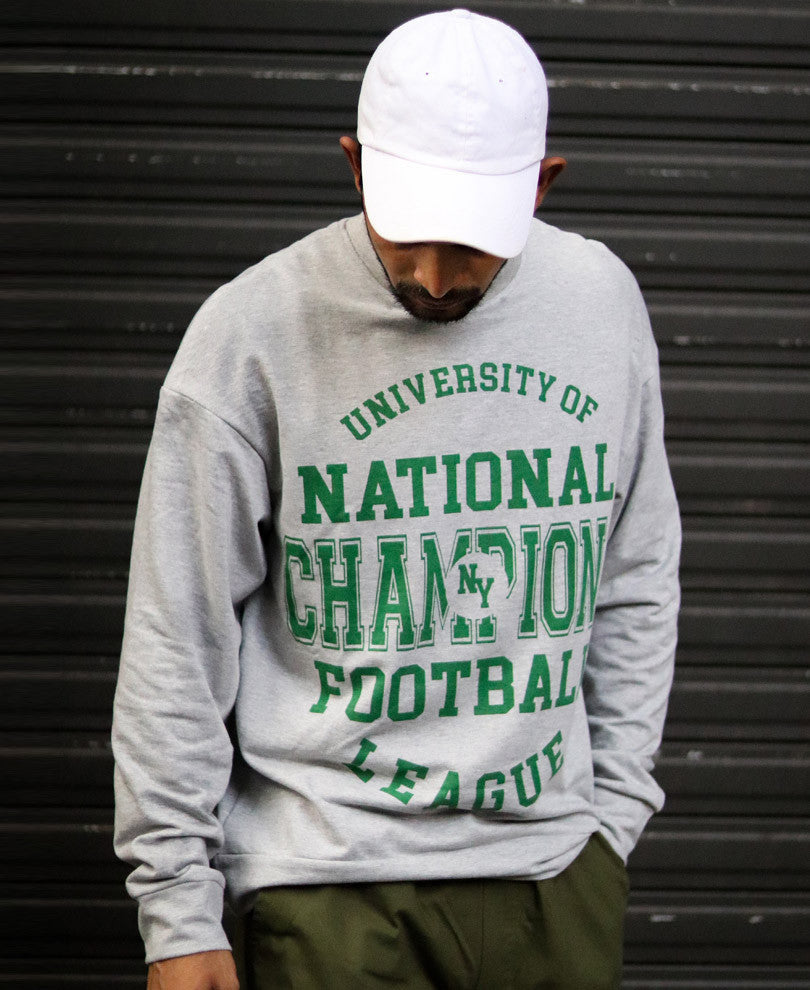 Grey Champions Print Oversize Drop Shoulder T Shirt