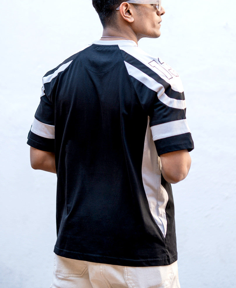 Black 13 Print Oversized T Shirt