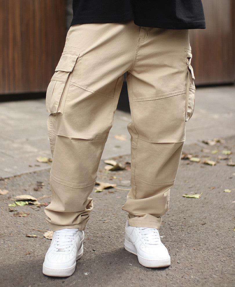 Camel Baggy Fit Side Pocket Cargo Pant