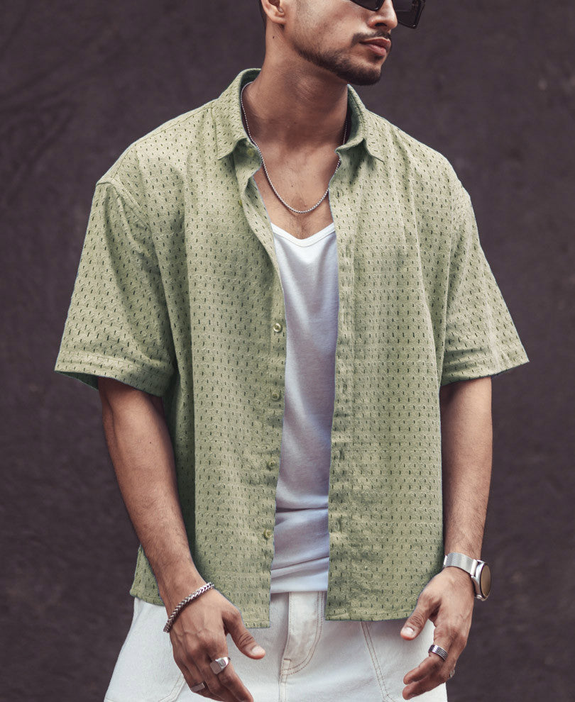 Pista Structured Oversize Drop Shoulder Shirt