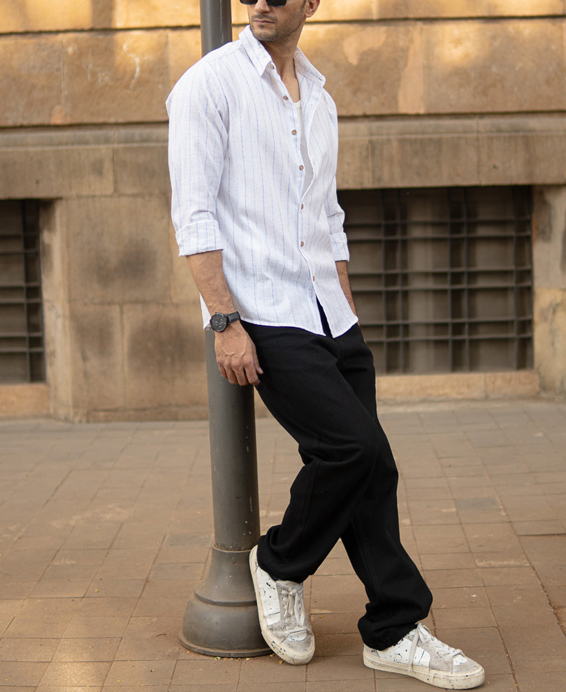 White Striped Lightweight Shirt