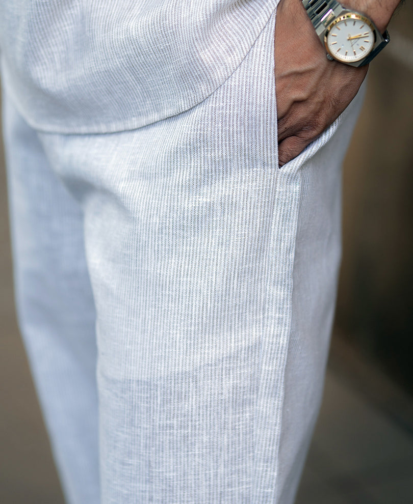 Beige Pin Stripe Trouser