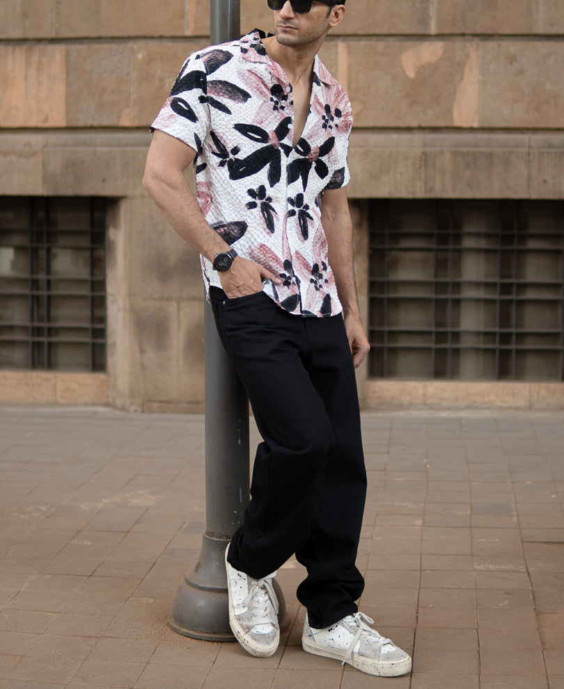 Floral Print Structured Shirt