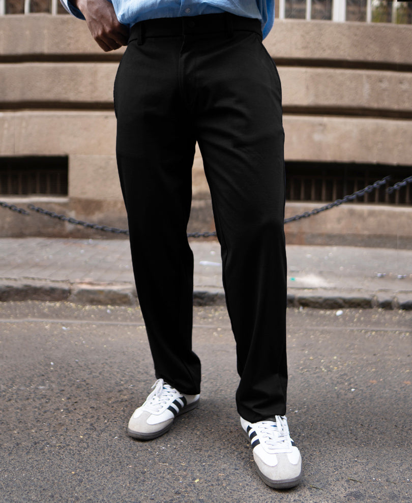 Black Knit Formal Pant
