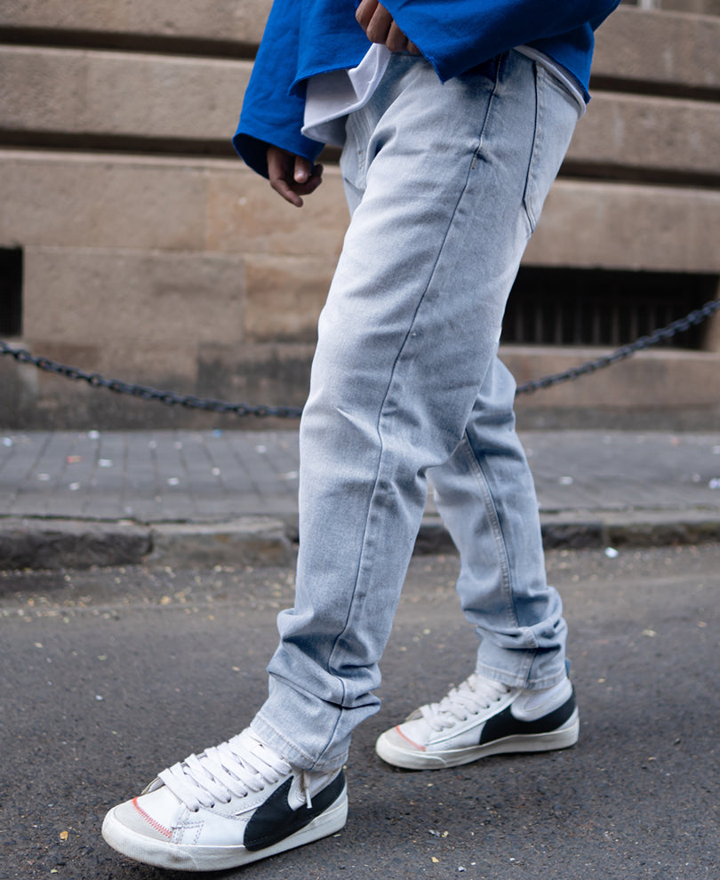 Light Blue Regular Fit Denim Jeans