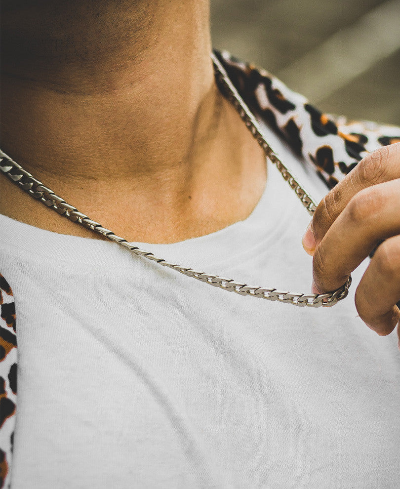 Mens Silver Necklace Chain