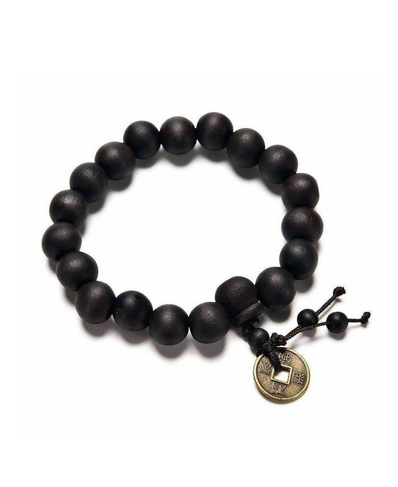 Black Wooden Beads Bracelet