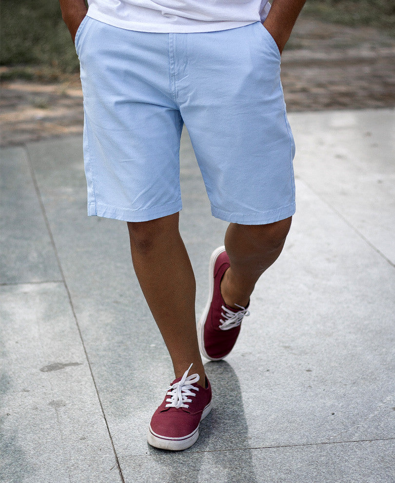 Light Blue Cotton Short