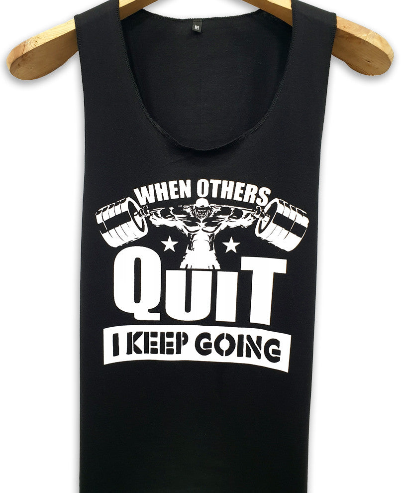 Black Gym Quotes Vest