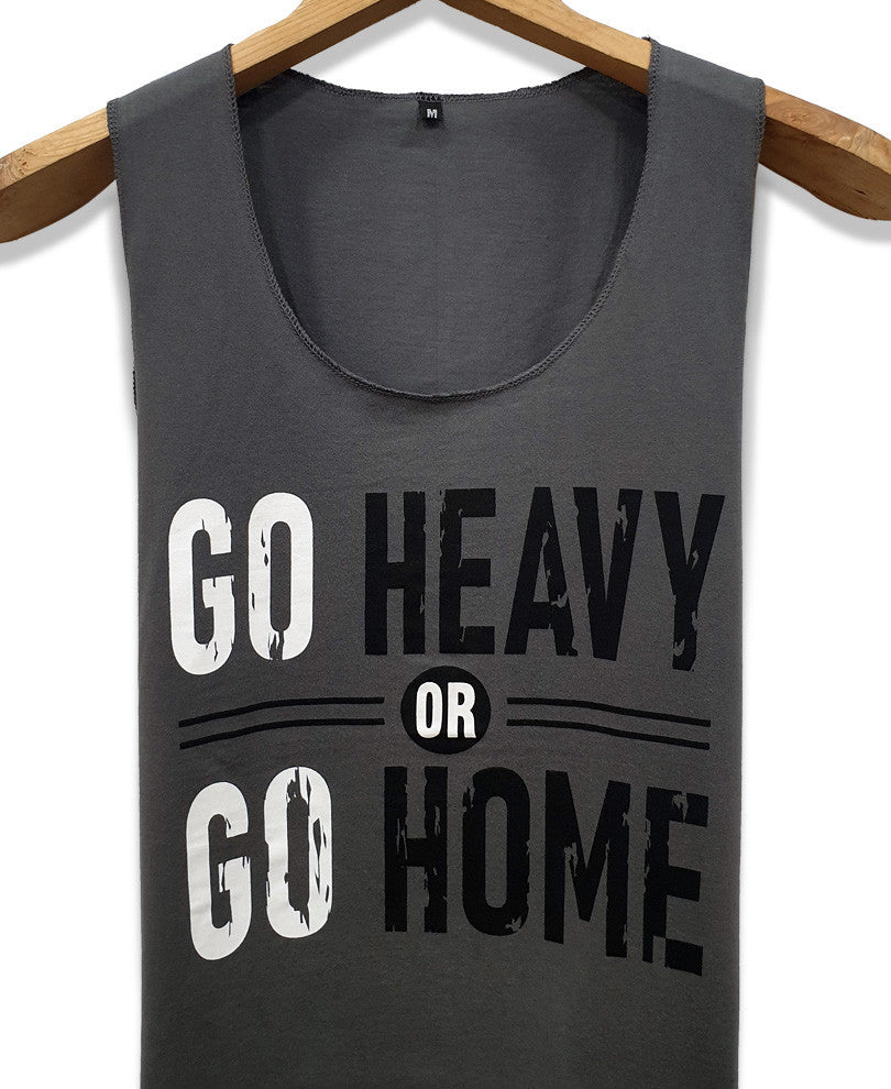 Grey Go Heavy Quote Gym Vest