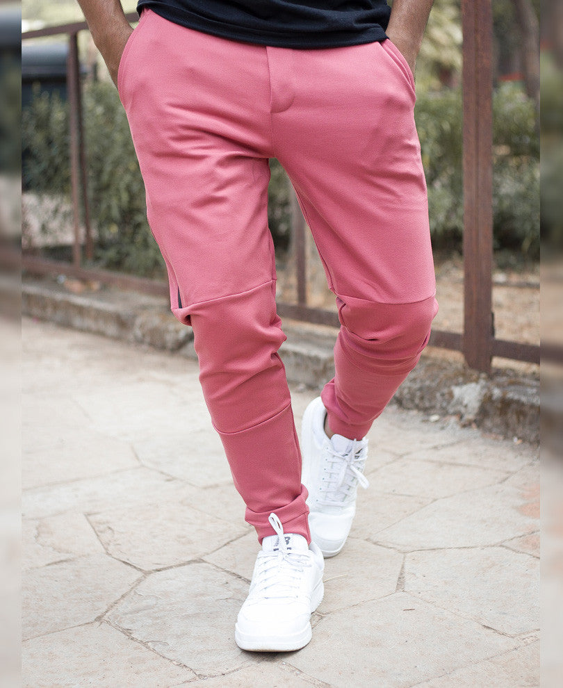 Mens Peach Long Side Zip Dri-Fit Track Pant