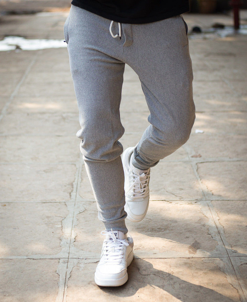 Grey With Back Pocket Joggers