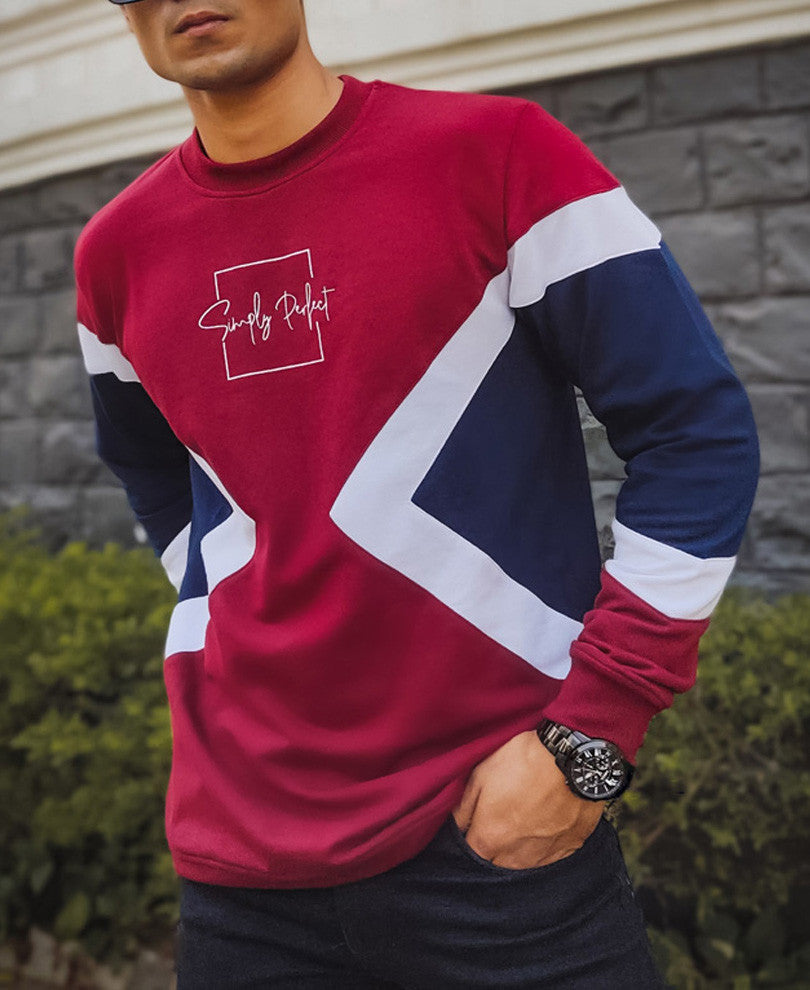 Maroon Simply Perfect Printed Full Sleeves T Shirt