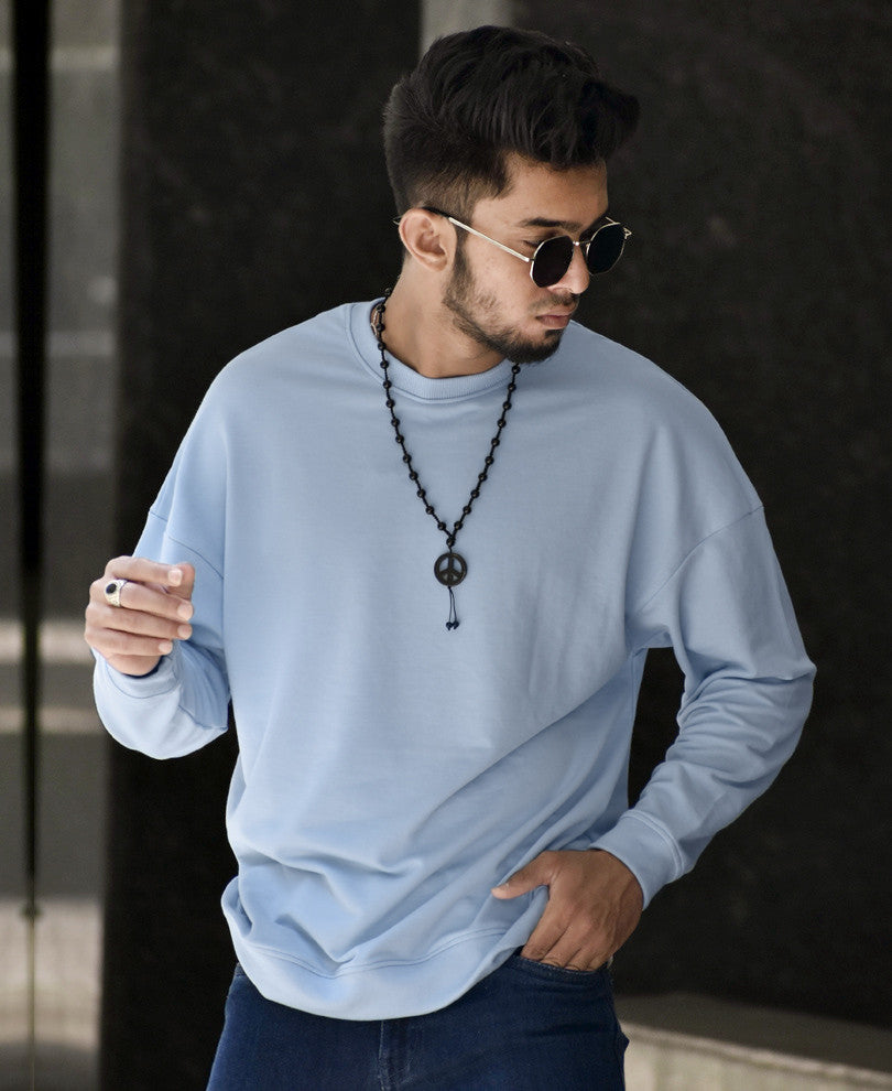 Sky Blue Plain Sweatshirt