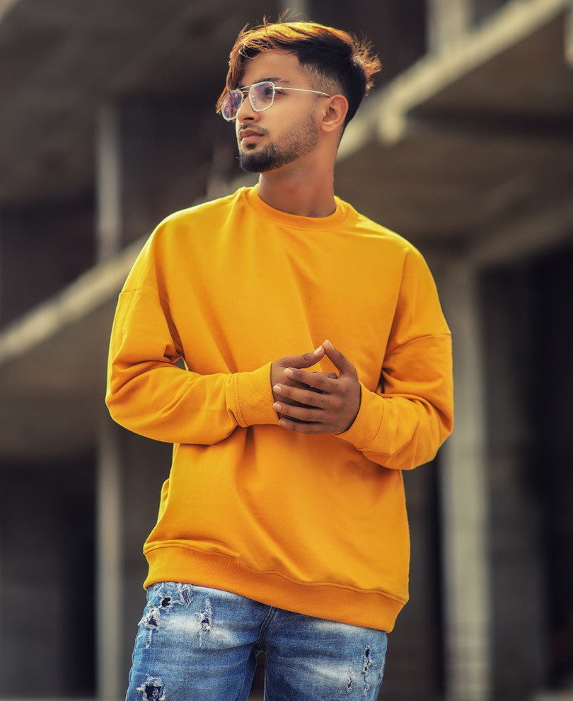 Mustard Plain Sweatshirt
