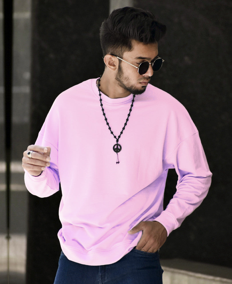 Light Purple Plain Sweatshirt