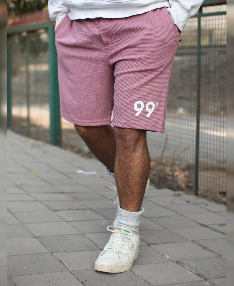 Pink 99 Print Shorts