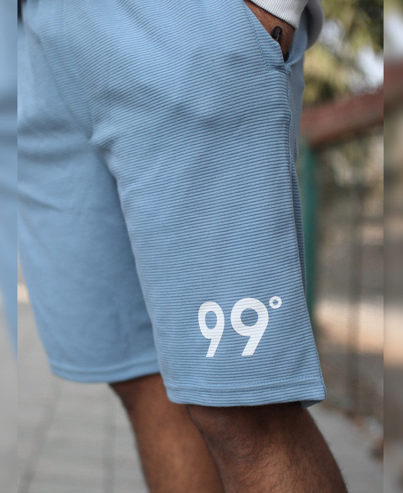 Sky Blue 99 Print Shorts
