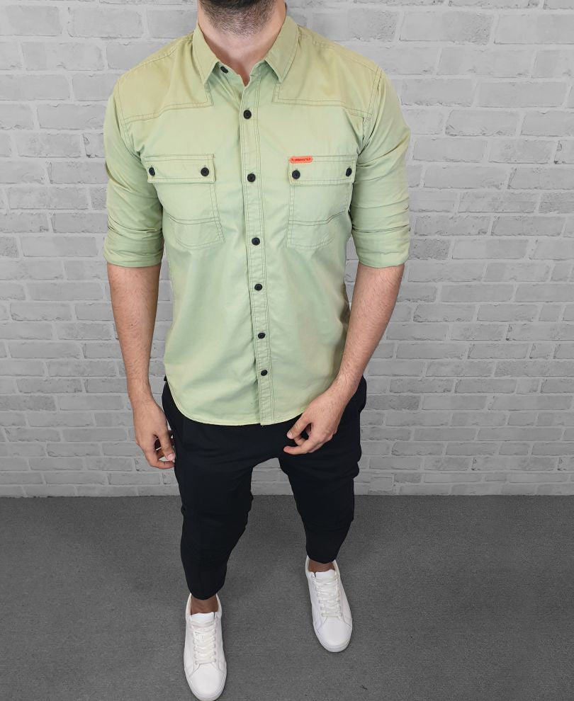 Pista Green Denim Shirt