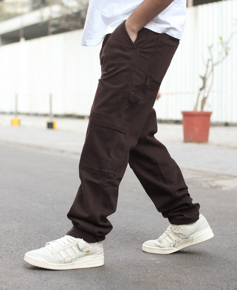 Brown Carpenter Baggy Fit Jeans