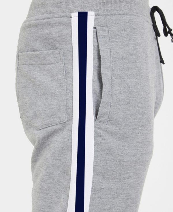 Grey Stripes Ribbed Track Pant