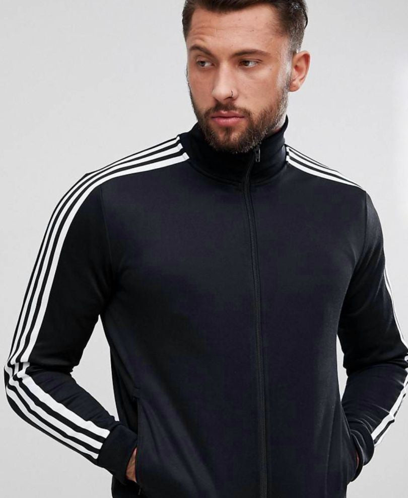 Dry Fit Navy Blue Stripes Track Suit
